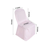 Blush Polyester Banquet Chair Cover, Reusable Stain Resistant Slip On Chair Cover