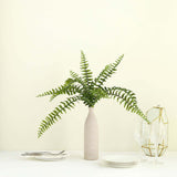 20inch Artificial Boston Fern Green Leaf Plant, Premium Real Touch Indoor Spray