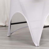 White Premium Spandex Wedding Chair Cover With 3-Way Open Arch, Fitted Stretched