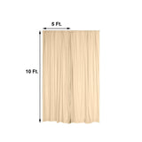 2 Pack Champagne Scuba Polyester Curtain Panel Durable Flame Resistant Backdrops