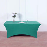 6ft Peacock Teal Spandex Stretch Fitted Rectangular Tablecloth
