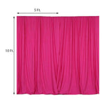 2 Pack Fuchsia Scuba Polyester Curtain Panel Durable Flame Resistant Backdrops Wrinkle Free