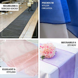 14" x 108" Fuchsia Organza Runner For Table Top Wedding Catering Party Decoration