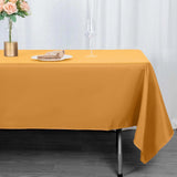 Premium Polyester 60"x102" Rectangle Tablecloth Gold - Durable 220GSM Wrinkle-Resistant Table Cover