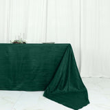 90x156Inch Hunter Emerald Green Accordion Crinkle Taffeta Rectangular Tablecloth