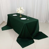 90x156inch Hunter Emerald Green Premium Scuba Wrinkle Free Rectangular Tablecloth Seamless Scuba