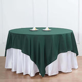 70"x70" Hunter Emerald Green Square Polyester Table Overlay