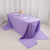 Lavender Lilac Seamless Premium Polyester Rectangular Tablecloth - 220GSM for 8 Foot