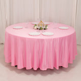 108" Pink Lamour Satin Round Tablecloth