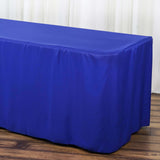 6FT Fitted ROYAL BLUE Wholesale Polyester Table Cover Wedding Banquet Event Tablecloth