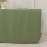 Dusty Sage Green Fitted Polyester Rectangle Tablecloth 6ft Table Cover For 72x30inch Tables