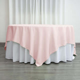 90"x90" Blush Square Polyester Table Overlay