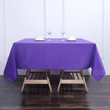 70"x70" Purple Square Polyester Table Overlay