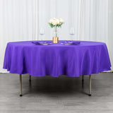 90" Purple Premium Polyester Round Tablecloth - 220GSM