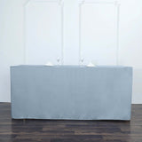 6FT Dusty Blue Fitted Polyester Rectangular Table Cover