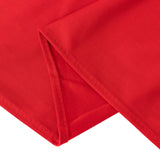 90x156inch Red Premium Scuba Wrinkle Free Rectangular Tablecloth, Seamless Scuba Polyester