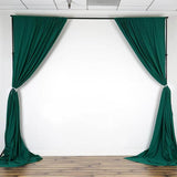 2 Pack Hunter Emerald Green Scuba Polyester Curtain Panel Durable Flame Resistant Backdrops