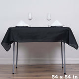 54"x54" Black Square Polyester Table Overlay