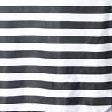 90”x132" | Stripe Satin Rectangle Tablecloth | Black & White | Seamless#whtbkgd