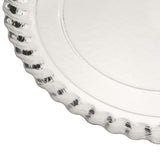 13Inch Heavy Duty Paper Charger Plates, Disposable Serving Tray Round With Scalloped Rims