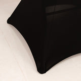 Black Highboy Spandex Cocktail Table Cover, Fitted Stretch Tablecloth