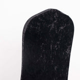 Black Crushed Velvet Spandex Stretch Wedding Chair Cover With Foot Pockets - 190 GSM