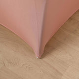 Dusty Rose Highboy Spandex Cocktail Table Cover, Fitted Stretch Tablecloth for 24"-32" Dia Tables