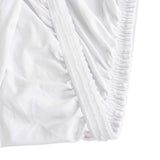 White Stretch Spandex Rectangle Tablecloth Top Cover 4ft Wrinkle Free Fitted Cover for 48"x30" Table