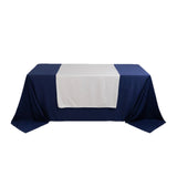 White Wide Premium Polyester Table Runner, Printable Sublimation Blank Banner - 36x72inch#whtbkgd