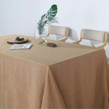 90 x 132 inches Natural Linen Rectangular Tablecloth | Slubby Textured Wrinkle Resistant Tablecloth