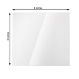 8 inch Clear Plexiglass Sheet, DIY Acrylic Sheets Sign Board With Protective Film - 3mm Thick