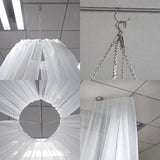 10ftx20ft White Sheer Durable Flame Resistant Ceiling Drape Curtain Panels