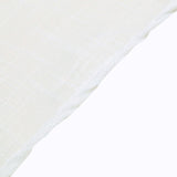 60"x126" White Rectangular Tablecloth, Linen Table Cloth With Slubby Textured, Wrinkle Resistant