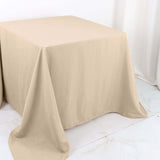 Nude Polyester Square Tablecloth 90x90 Inch