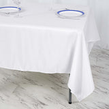 White Polyester Square Tablecloth 70"x70"