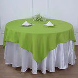 70"x70" Apple Green Square Polyester Table Overlay