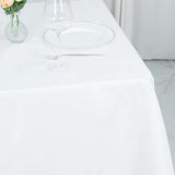 70"x70" White Premium Polyester Square Tablecloth - 220GSM