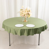 70" Dusty Sage Green Premium Scuba Wrinkle Free Round Tablecloth, Scuba Polyester Tablecloth