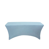 6ft Dusty Blue Spandex Stretch Fitted Rectangular Tablecloth