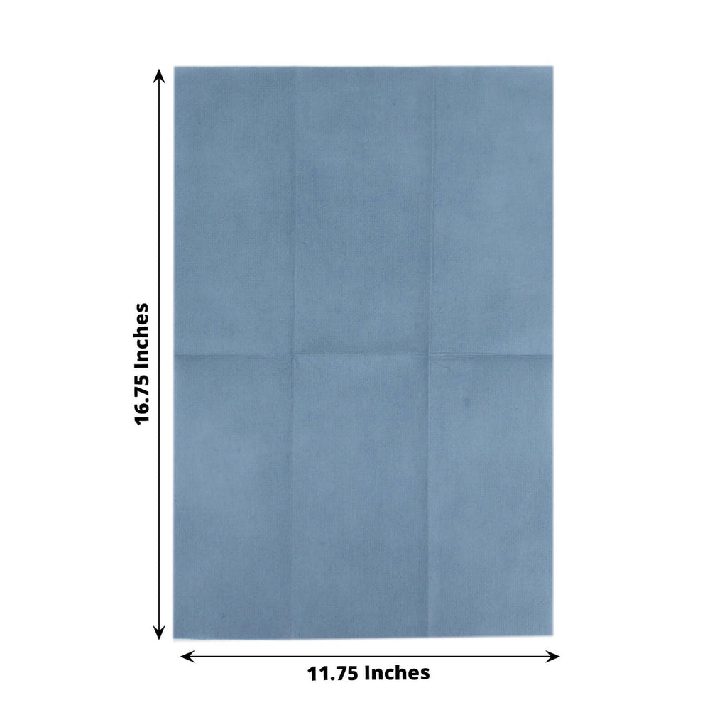 Linen-Like Paper Napkins Dusty Blue | TableclothsFactory