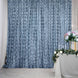 8ftx8ft Dusty Blue Satin Rosette Event Curtain Drapes, Backdrop Event Panel