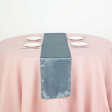 12"x108" Dusty Blue Satin Table Runner