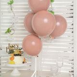 25 Pack | 10inch Matte Dusty Rose Double Stuffed Prepacked Latex Balloons