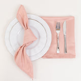 5 Pack Lamour Satin 20"x20" Napkins Dusty Rose - Soft Matte Finish Dinner Napkins