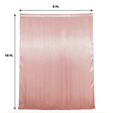 8ftx10ft Dusty Rose Satin Formal Event Backdrop Drape, Window Curtain Panel