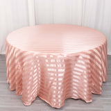 120inch Dusty Rose Satin Stripe Seamless Round Tablecloth