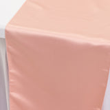 12x108inch Dusty Rose Lamour Satin Table Runner#whtbkgd