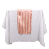 12x108inch Dusty Rose Satin Stripe Table Runner, Elegant Tablecloth Runner