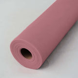 12inches x 100 Yards Dusty Rose Tulle Fabric Bolt, Sheer Fabric Spool Roll For Crafts