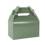 25 Pack Dusty Sage Green Candy Gift Tote Gable Boxes, Party Favor Treat Bags